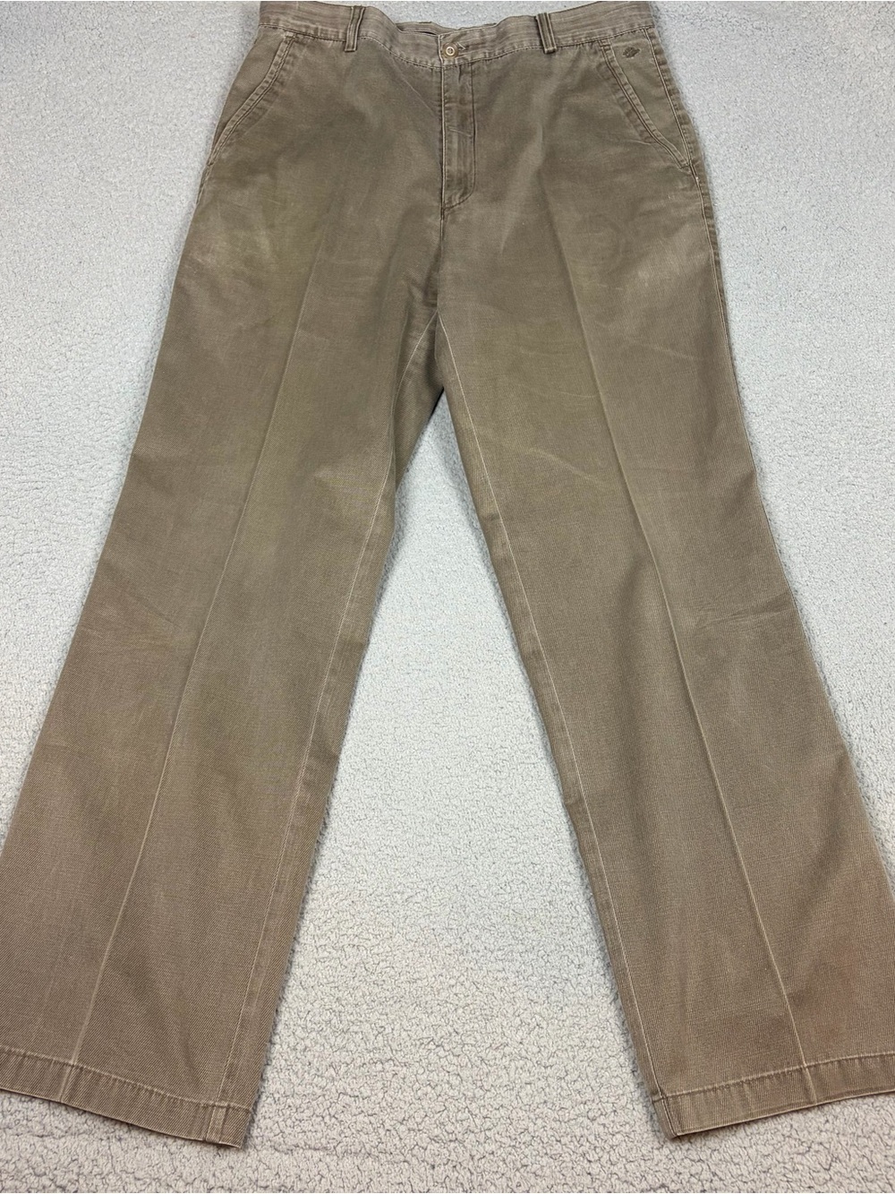 Pierre Balmain Pants Men's Straight Chinos - Taupe Brown Mens 34 Cotton